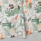 Hode Tapete Selbstklebend Grün Blumen 44x300cm, Möbelfolie Krokodil Füchse Muster, Klebefolie Pflanzen Laub Wasserdicht, Selbstklebende Folie für Möbel Küche Wohnzimmer Schlafzimmer