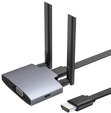 Adaptateur d'affichage sans fil – 1080p sans fil HDMI Display Dongle Adaptateur, transmetteur HDMI sans fil, extension HDMI sans fil, Plug and Play, pour ordinateur portable, PC, smartphone vers