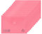Quijote Paper World Lot de 12 pochettes en plastique rose pastel avec fermeture Velcro, pour classement, école, bureau ou université 25 x 18 cm
