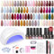 UR SUGAR UV Nagellack Set mit UV Lampe Starterset Nude, 39 Farben Gel Nagellack Starterset 48W Schellack Starterset Komplett mit Base und Top Matte Coat Rosa Gelnägel Starterset Nagelstudio Set