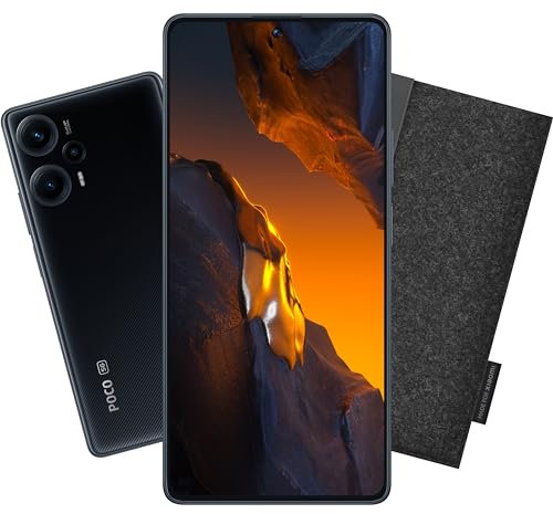Xiaomi POCO F5 8GB +256GB Negro, Smartphone Desbloqueado, Smartphone Desbloqueado, Triple Cámara con OIS 64MP Cámara Principal, Pantalla AMOLED FHD+ de 6,67'', Batería 5000mAh Carga Rápida 67W+ Fundas