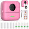 HuiJuKeJi Mini Drucker, Taschendrucker, Mini Fotodrucker für Smartphone, Sticker Drucker, Thermo Fotodrucker für Journal, Reisen Logo, Notizen, Journal, Liste, Memo (Rose)