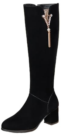 Stivali al Ginocchio Donna Stivali Donna Alti Fino al Ginocchio Boots Stivaletti Donna Estivi Polpaccio Largo Stivali Estivi Donna Morbidi Stivaletti Bassi Donna Estivo Tacco