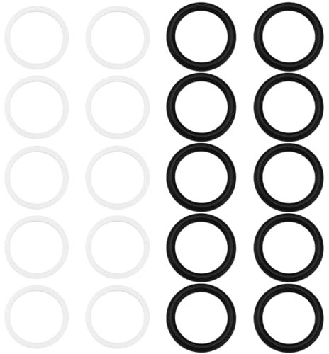LT Easiyl Schnellspanner-Hydraulikkupplung, Gummi-O-Ring-Dichtung, 27 x 20 x 3,5 mm und 24,8 x 20,6 x 1,3 mm, kompatibel mit BG3-Stecker-Traktor, Schwarz und Weiß, 20 Stück