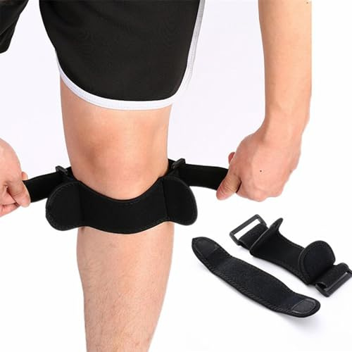 Cinturino Al Ginocchio per Tendinite Della Rotula,Ginocchiera Ortopedica Regolabile,Tutore Fascia Ginocchio,Ginocchiera Sportiva per Supporto per Artrite,Tutore Ginocchio per Calcio,Basket,Pallavolo
