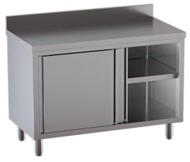 GastroHero Edelstahl-Arbeitsschrank ECO 20x7 mit Aufkantung Gastronomiebedarf