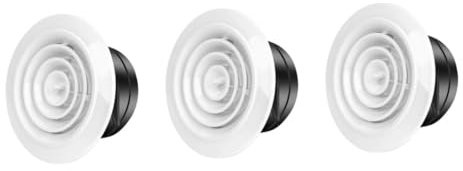 jojofuny 3piezas Cubierta De Ventilación Redonda Para Aire Acondicionado Difusor De Ventilación Para Baños y Oficinas Solución De Calidad De Aire