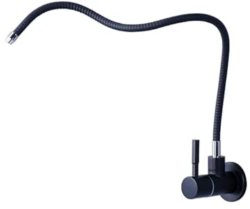 Grifo Pared Cocina Osmosis Negro Flexible Grifo Fregadero Rotación Universal 360° 1 Orificio,negro