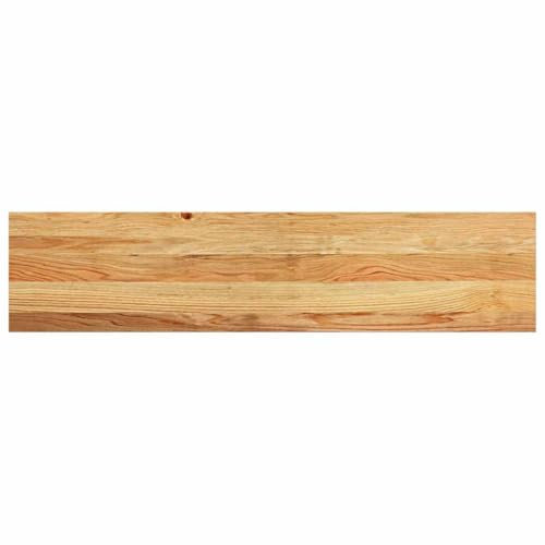 vidaXL Oak Stair Treads/Window Sills - Light Brown Solid Wood 110x25x2 cm - Natural Grain Elegant Indoor Decor
