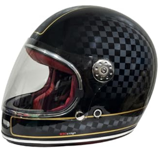 ViPER F656 Full Face Motorcycle Motorbike Helmets - Vintage ECE 22.06 Approved Motorbike Adult Helmet Men & Women For Rider Sports Racing Touring Full Face Crash Bike Safety Wear Helmet - L
