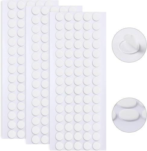 JANYUN 140 Pcs Double Sided Sticky Dots Removable Round Putty Clear Double Sided Tape for Crafts No Trace Sticky Tack Adhesive Tape (10 mm, 140)