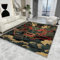 Asiatischer Drachen-Ozeanwellen-Teppich, groß, waschbar, japanischer Fantasy-Teppich für Wohnzimmer, rutschfest, orientalischer Teppich, Heimdekoration, chinesischer Drache, Geschenke, 120 x 120 cm