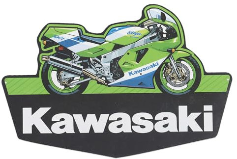 Kawasaki 1989 Ninja Motorcycle Metal Sign - Vintage Kawasaki Wall Decor for Garage or Man Cave