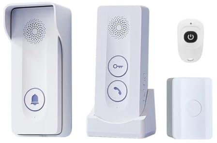 Faeymth Citofono Esterno Wireless A Lunga Distanza da 800 M, Citofono Bidirezionale con Sblocco, 433 MHz B