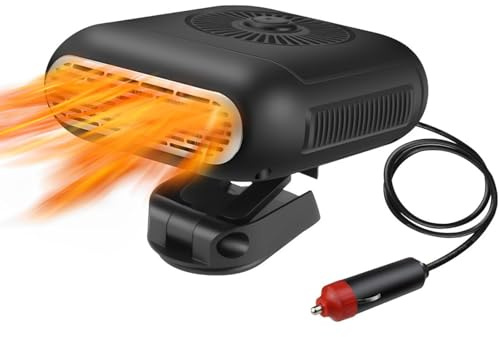 Extraible Car Heater, 12V Portable Auto Heater and Defroster, 2 in 1 Fast Heating/Cooling Car Defroster for Quick Heating Defrosting, Car Heater That Plugs Into Cigarette Lighter