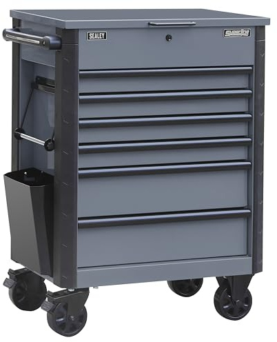 Sealey Superline Pro® 6 Drawer Tool Cabinet with Ball Bearing Slides - Grey - AP266G