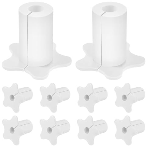 Wall Grommets Silicone Heat Resistant Cable Routing Kit Wall Hole Pass Through Split Ethernet Cable Wall Bushing for 5/8 Inch Wall Hole Rubber Walls Bushing Grommet TV Wire Ethernet Cord (white)