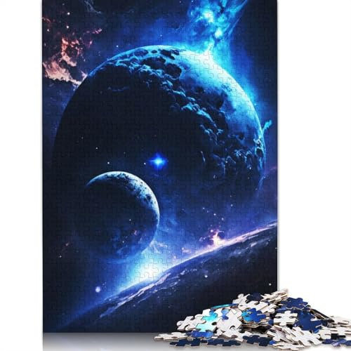 1000 Piece Blue Outer Space Jigsaw Puzzle Adult Jigsaw Puzzle Puzzle for Adults And Teenager 1000pcs (75x50cm)