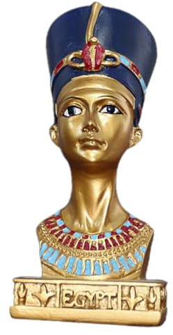 Toyvian Ägyptische Harzfigur Cleopatra Statue Dekorativ Ornament Wohnkultur Tischfigur Kunstharz Skulptur Geschenk für Zuhause Büro Wohnzimmer