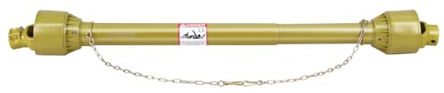 Garvee Eje de Transmisión Cardán Agrícola Serie 4 Toma de Fuerza con Tubo Telescópico Acero 1000-1400 mm Junta Universal Extremo de 6 Estrías y Redondo de 35 mm para Desbrozadora Tractor amarillo