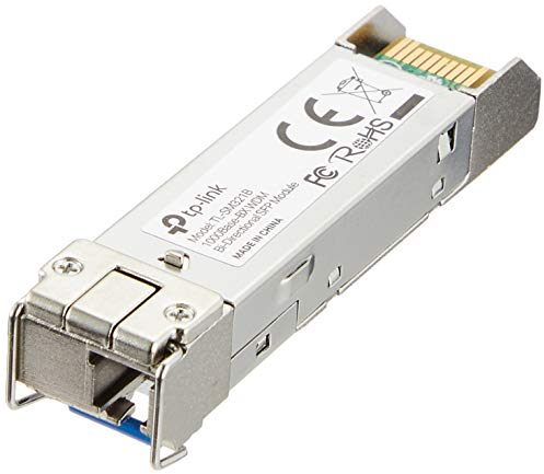 TP-Link TL-SM321B 1G Mini-GBIC Single-Mode Transceiver Module, 1000Base-BX WDM Bi-Directional SFP Module, LC Port,TX: 1310nm RX: 1550nm Schwarz
