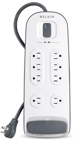 Belkin Protector contra sobretensiones de 8 Salidas con Cable de 6 pies (BV108200-06)