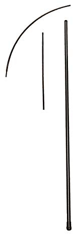 Asiastyle Asta telescopica, 4 m con Inserto in plastica per Bandiera Bali