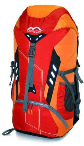MONTIS XLITE 45 Unisex Trekking-Rucksack, Wander-Rucksack & Reise-Rucksack in einem, ermöglicht dank Regenschutz auch Bike- & Campingtouren, im modernen Look mit viel Extras & Belüftungssystem