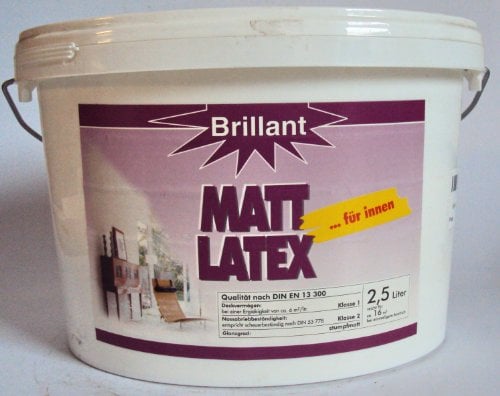 Brillant Matt Latex für Innen, Latexfarbe/ 2,5 Liter