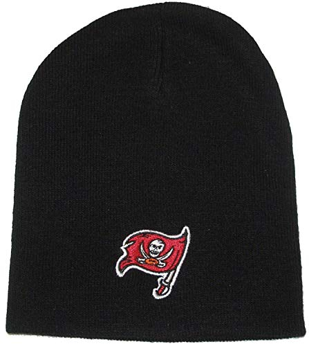 Tampa Bay Buccaneers Black Skull Cap - NFL Cuffless Beanie Knit Hat