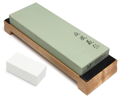 Yoshihiro Professional Grade Toishi Japanese Whetstone Knife Sharpener Water Stones #10000 Grit (Super Fine Finishing Stone)