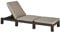 Allibert Sonnenliege Daytona Kunststoff Gartenmöbel Rattanoptik braun EXKLUSIV Bezug abziehbar