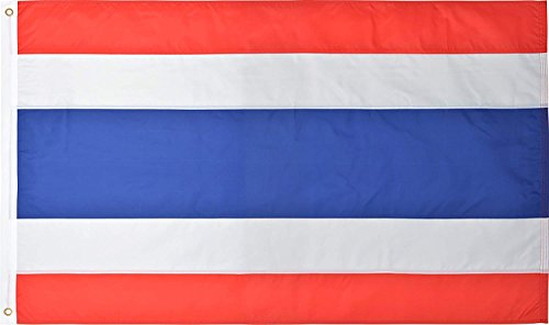 Thailand Flagge 3 'x 5' ft 210D Nylon Premium Outdoor bestickt Thai Flagge by Green Grove Produkte