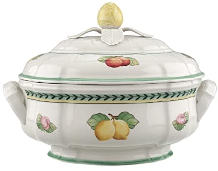 Villeroy & Boch Suppenschüsseln, Porzellan, Weiß/Mehrfarbig