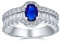 Personalisieren Sie Vintage Anwesen Art Deco Stil Halo Blau Simulierter Saphir Oval Solitär Verlobungsring Für Frauen .925 Sterling Silber Anpassbar