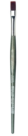 da Vinci, FORTE Synthetics, Flach, Gr. 8, Synthetikfasern | Strapazierfähige rotbraune Synthetikfasern – ideal für Acryl, Bastelfarben und raue Malgründe.