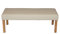Mendler Sitzbank Polsterbank Bank M37 Kunstleder 120x43x49 cm - Creme, helle Beine
