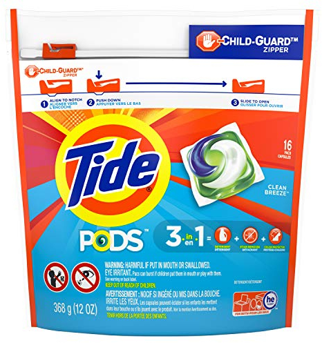 Pod Laundry Detergent, Clean Breeze, 16-Ct. -50955