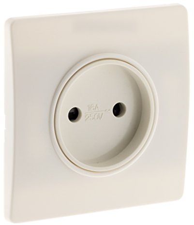 Zenitech - Toma terminal coche 2P 16A tornillo + garras Blanco - Diwone