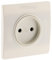 Zenitech - Prise 2P 16A Borne-Auto Vis + Griffes - Compatible Boîtes d'Encastrement Standards - Fixation à Vis et Griffes - Câblage Rapide - Certifié CE et NF - Blanc