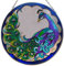 Bits and Pieces - Pfau Kunstglas Sonnenfänger - Der Grandiose Pfau Wird in einem künstlerischen Sonnenfänger abgebildet -25cm Durchmesser - Glasbild, Fensterbild, Fensterdeko