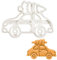 BAKERLOGY Christmas Tree on Car Cookie Cutter - Detailed Biscuit Cutter Design for Baking and Crafts, Ideal on Fondant, Dough, Clay