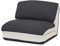 Mendler Schlafsessel HWC-E68, Schlafsofa Funktionssessel Klappsessel Relaxsessel, Stoff/Textil - Creme/schwarz
