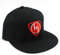 Old School M Rotor Baseballkappe mit flacher Krempe, Rot