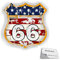 1 adesivo USA Route 66 in diverse dimensioni (R20/1/5) (40 x 40 cm).
