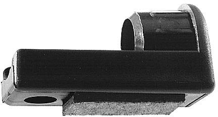 4 Winkelgleiter Fussstopfen/Gleiter für Rundrohre, Kunststoff, Schwarz (28 mm, Mit Filz)