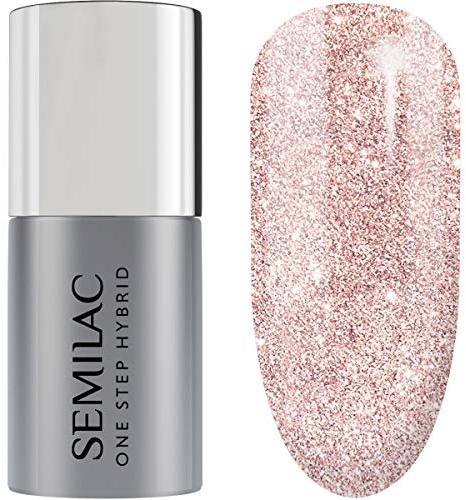 S245 Semilac One Step Hybrid Nagellack 3in1 Beige Farb Pink Beige 5 ml Innovativ UV LED Farblack Nail Polish