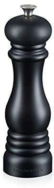 Le Creuset Pfeffermühle, ABS-Kunststoff, 6,2 x 6,2 x 20,8 cm, Keramik-Mahlwerk, Schwarz matt, 96001900000000