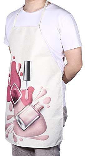 HEMOTON Küchenschürze Nail Tech Schürze für Kosmetik Aus Jute Barbecue Aprons Baumwolle Arbeitsschürze für Zuhause Küche Kochen Kellnerin Grill Backen Nagelstudio