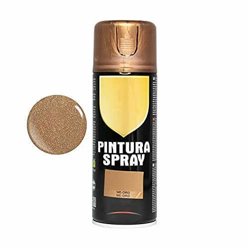 Pintura Spray 400ml para Metal/Madera/Plástico (Oro Metalizado, 1 Bote)